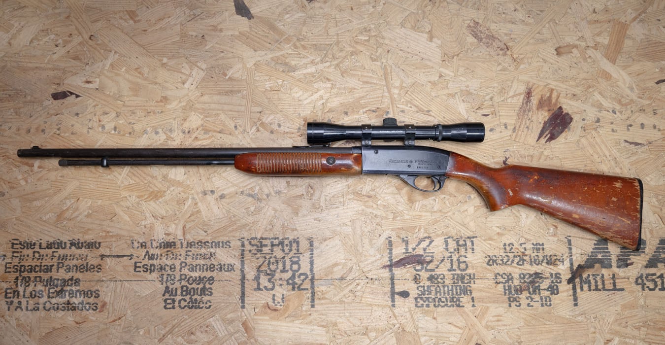 REMINGTON Fieldmaster 572 Slide-Action 22S/L/LR Police Trade-In Rifle with Scope