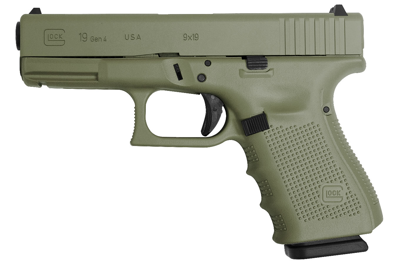 GLOCK 19 Gen4 9mm 15-Round Pistol with Cerakote Elite Jungle Finish
