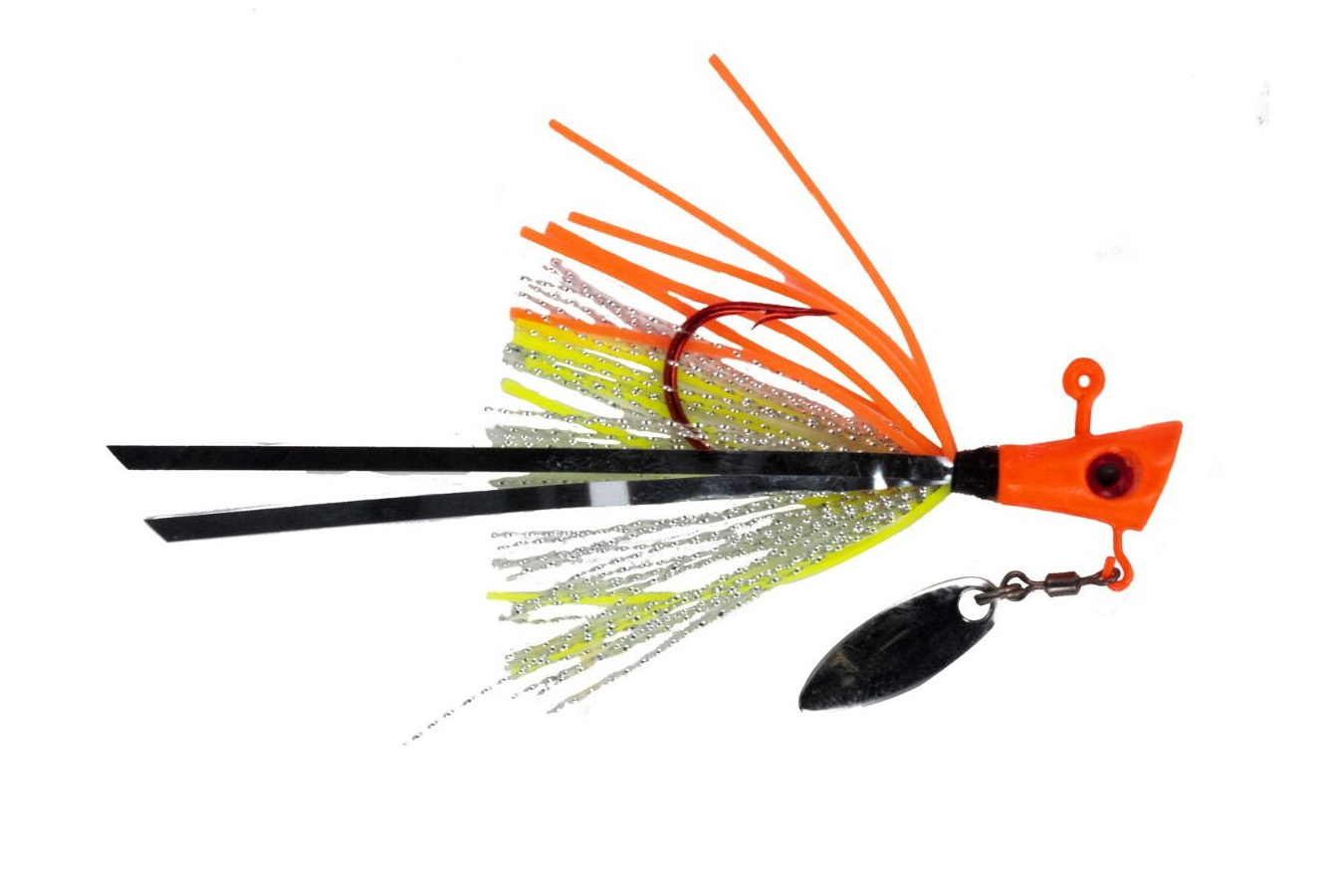 Crappie Magnet Fin Spin Pro Series 2 Piece Pack 1/16 oz Candy Corn Orange