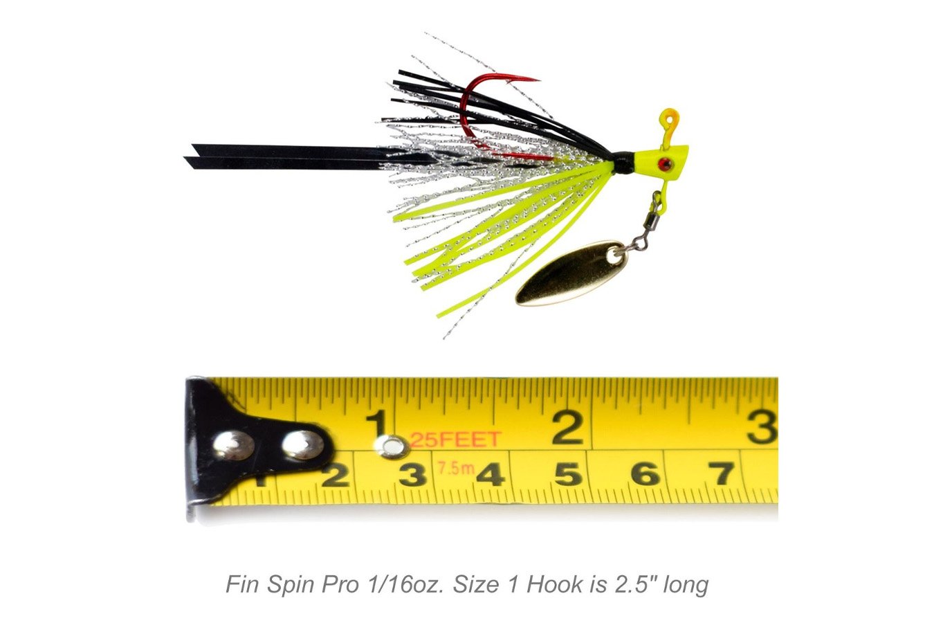 CRAPPIE MAGNET Fin Spin Pro Series 2 Piece Pack - 1/8 oz Therapist Chartruese 