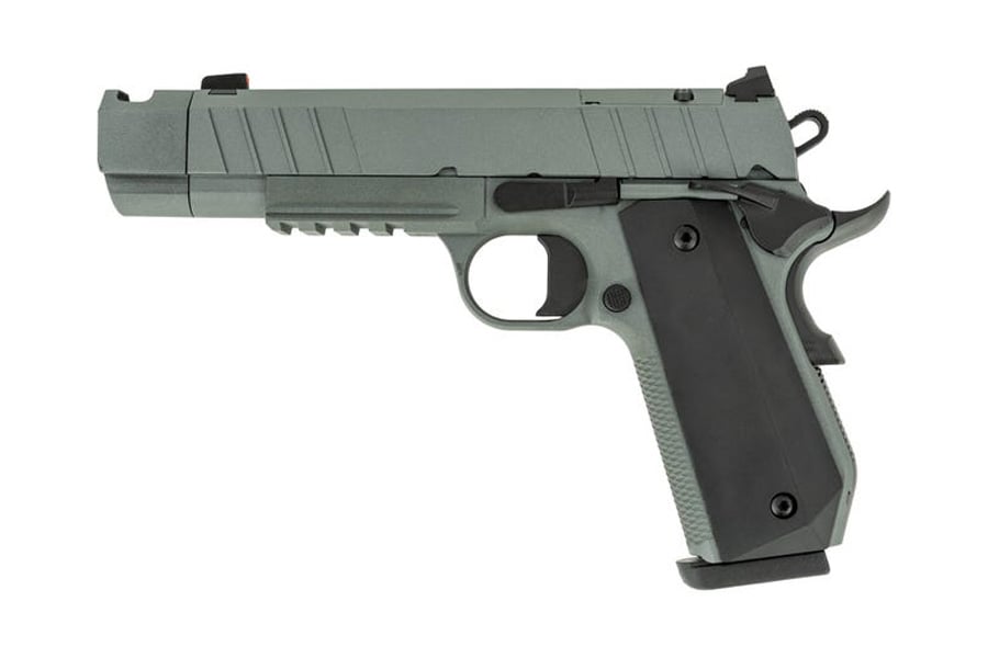 Tisas 1911 Night Stalker Comp 45 ACP Optic Ready Pistol with Grey Cerakote Finish