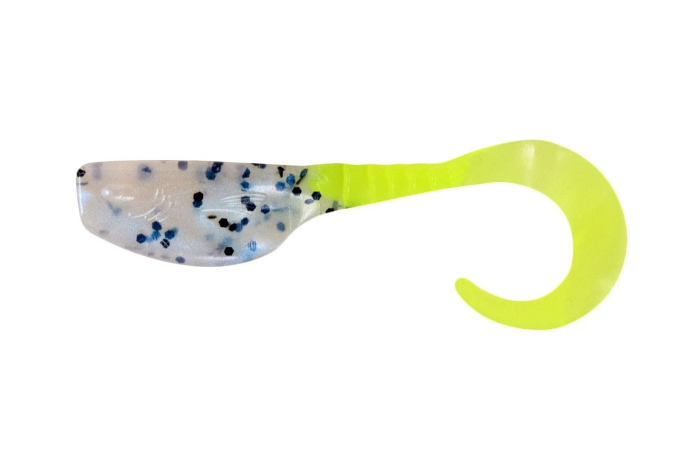 CRAPPIE MAGNET Slab Curly 12 Piece Pack Sho Nuff Chartruese