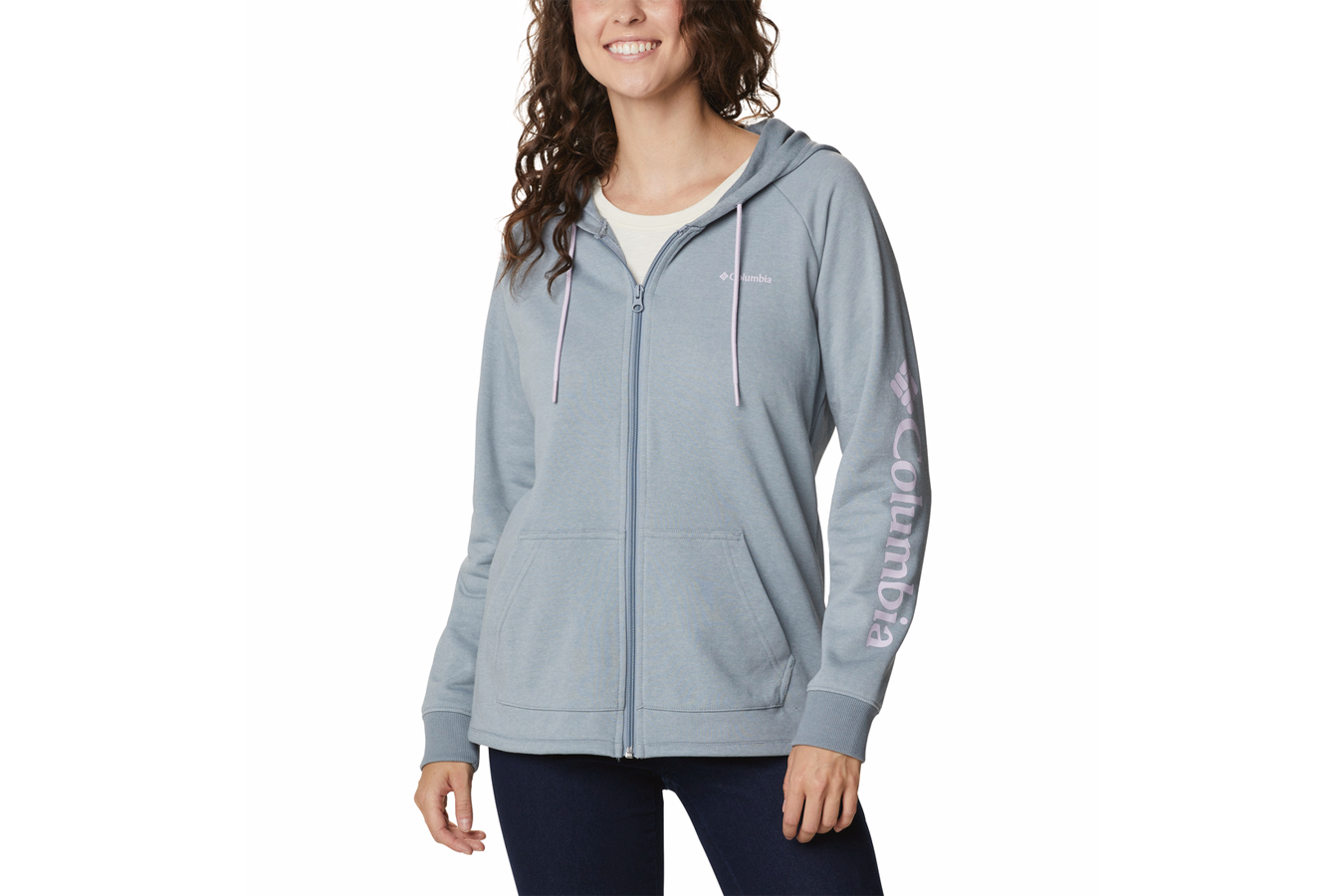 Columbia Women`s Logo French Terry Full Zip Hoodie