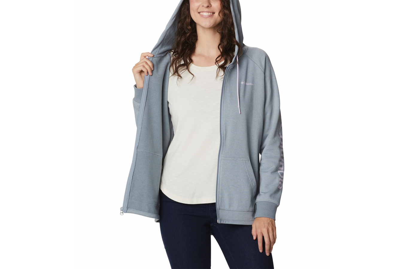 Columbia Women`s Logo French Terry Full Zip Hoodie
