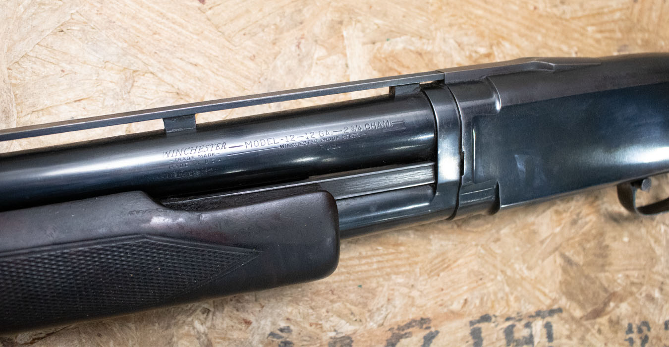 WINCHESTER FIREARMS Model 12 12-Gauge Police Trade-In Shotgun with Vented Ribbed Barrel