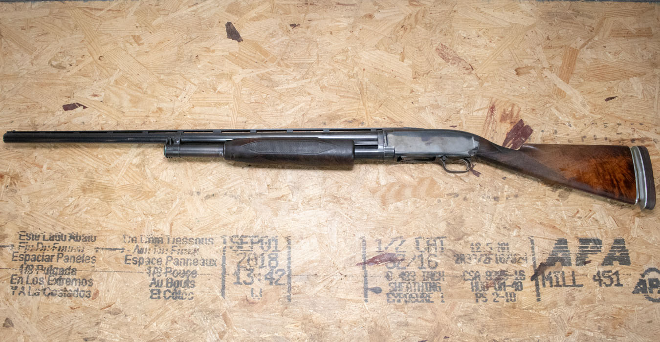 WINCHESTER FIREARMS Model 12 12-Gauge Police Trade-In Shotgun with Vented Ribbed Barrel