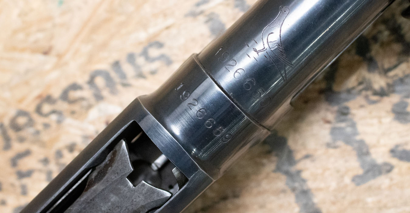 WINCHESTER FIREARMS Model 12 12-Gauge Police Trade-In Shotgun with Vented Ribbed Barrel