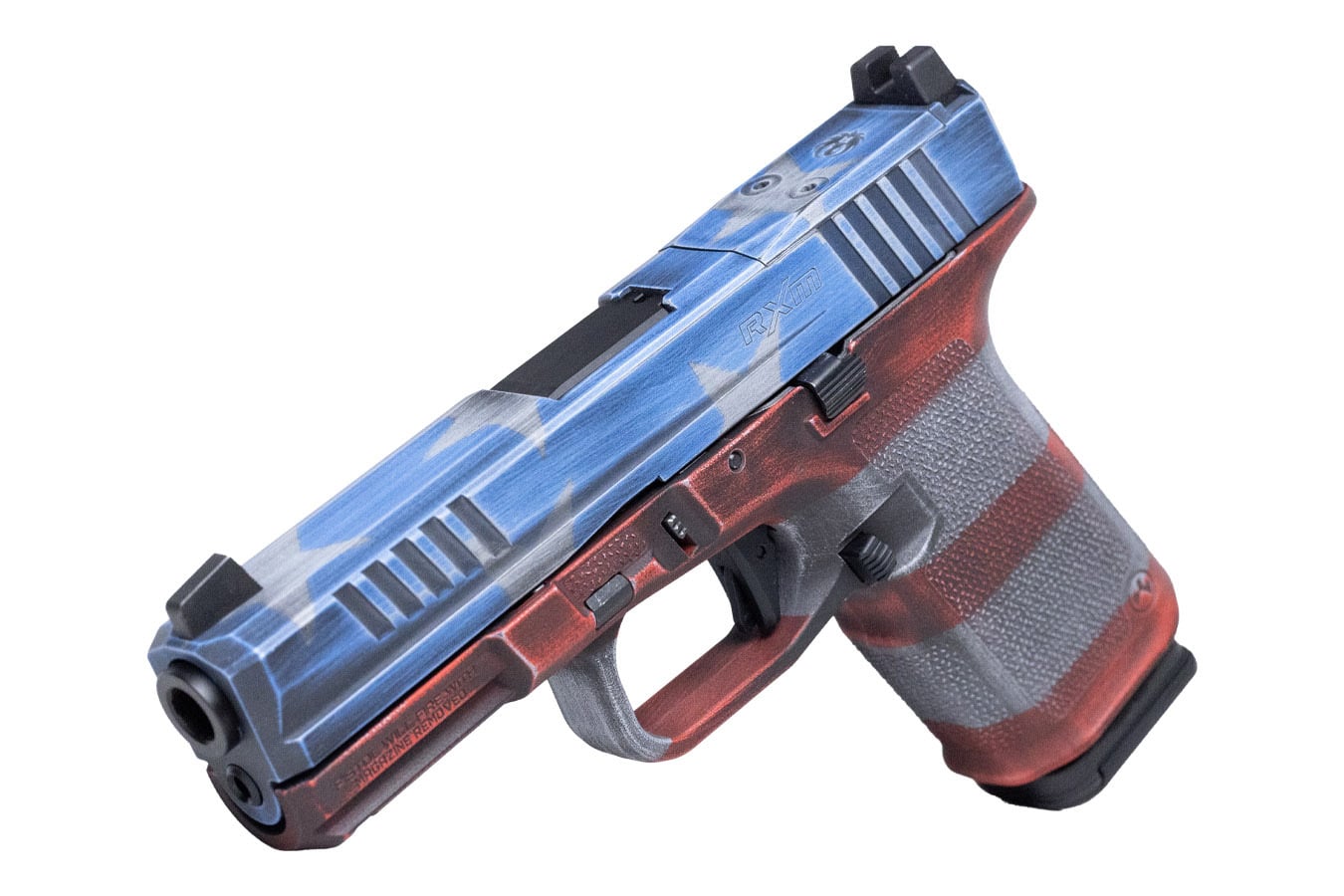 RUGER RXM 9mm Optic Ready 15+1 Pistol with American Flag Cerakote Magpul EHG  Grip