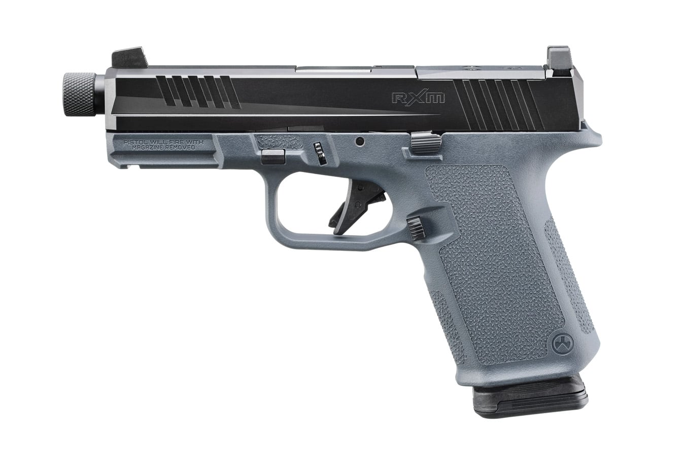 RUGER RXM 9mm Pistol with Gray Magpul Frame and Threaded Barrel