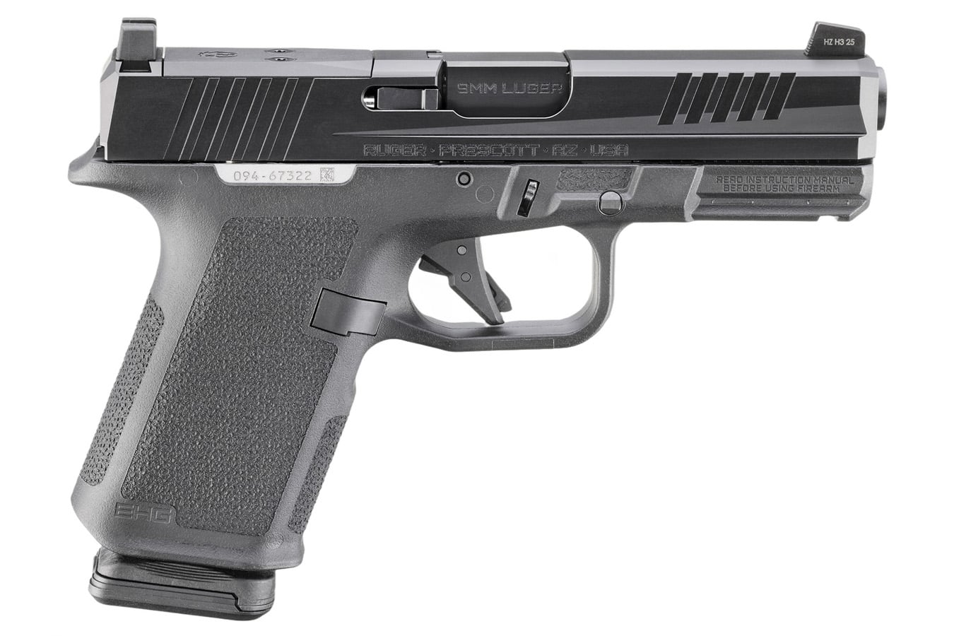 RUGER RXM 9mm Optic Ready Pistol with Black Frame and Black Slide