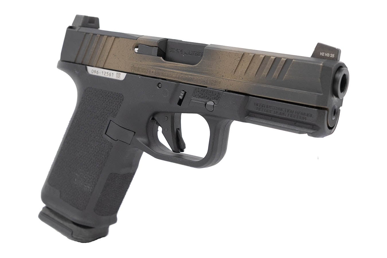 RUGER RXM 9mm Optic Ready Pistol with Black Frame and Black/Brushed Bronze Cerakote Slide