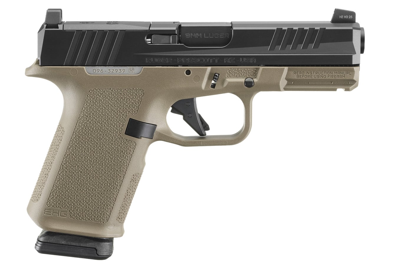 RUGER RXM 9mm Optic Ready Pistol with FDE Frame and Black Slide