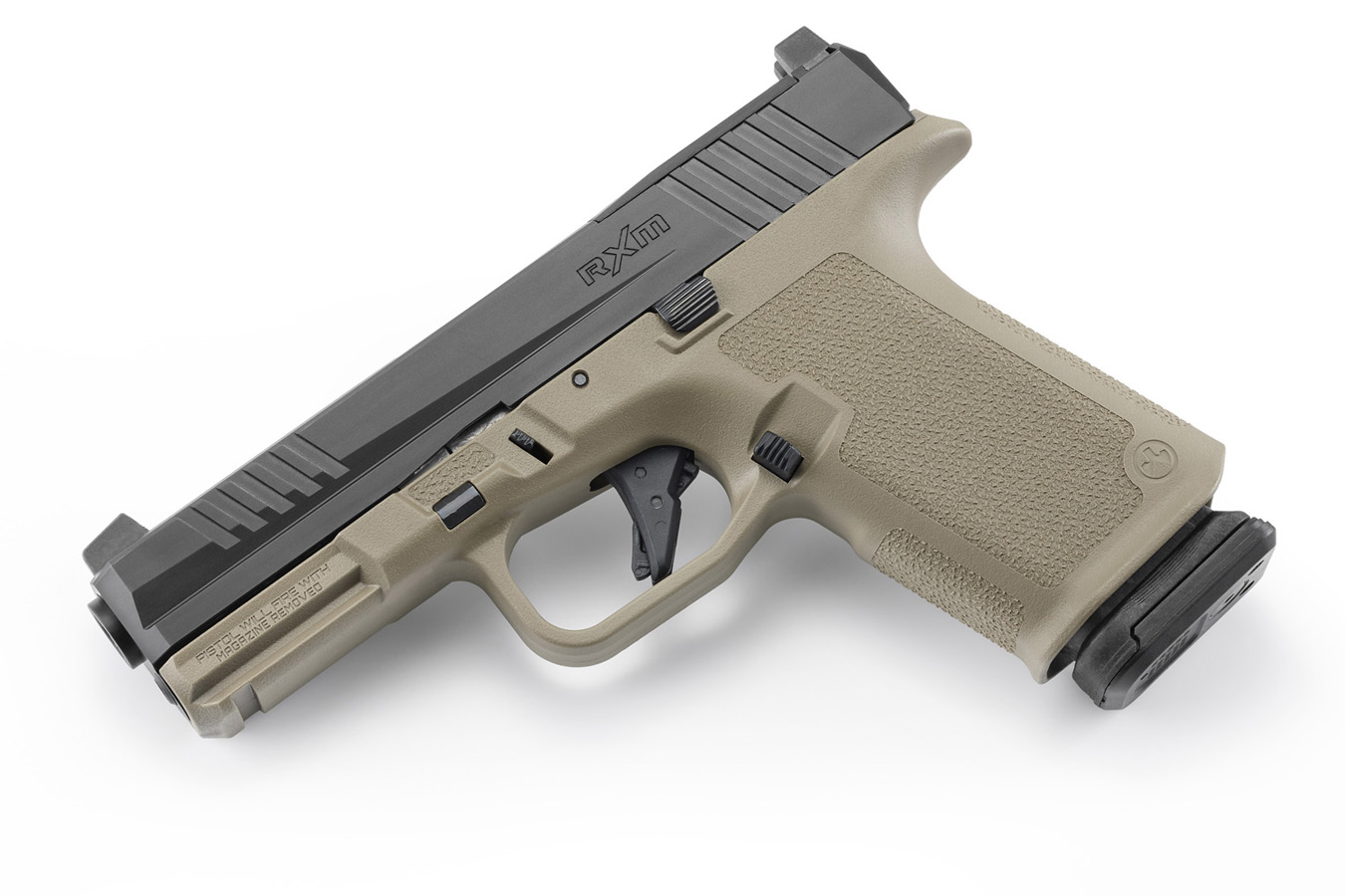 RUGER RXM 9mm Optic Ready Pistol with FDE Frame and Black Slide