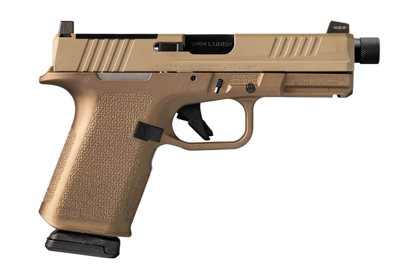 RUGER RXM 9mm Optic Ready Pistol with FDE Finish and Threaded Barrel