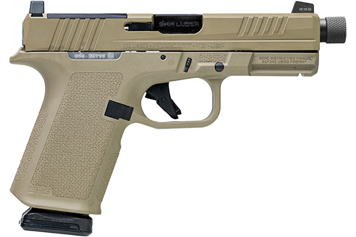 RUGER RXM 9mm Optic Ready Pistol with FDE Cerakote Finish and Threaded Barrel