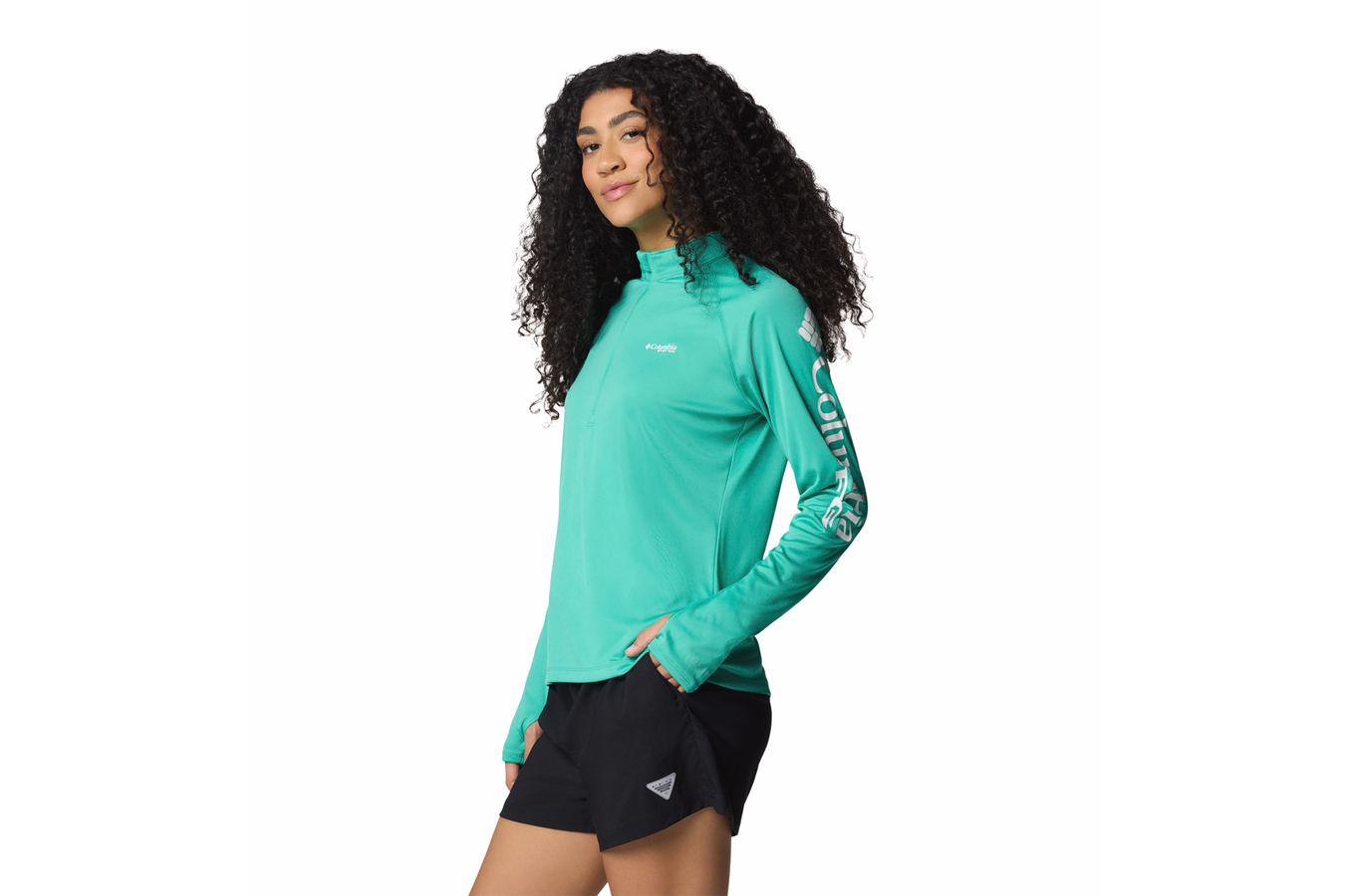Columbia Women's PFG Tidal Tee Quarter Zip Long Sleeve Shirt