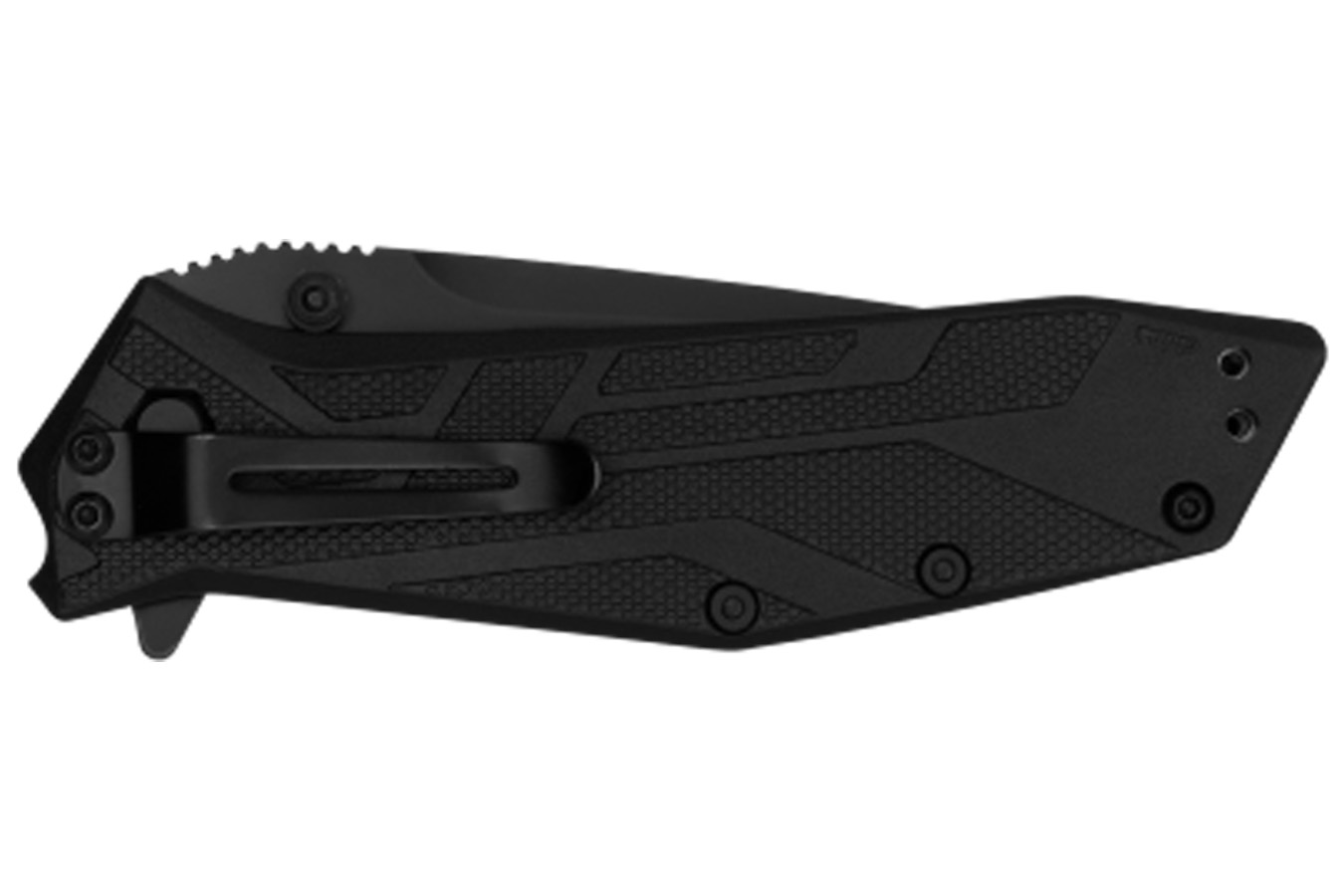 Kershaw Knives Brawler Folding Pocket Knife - Black, Serrated