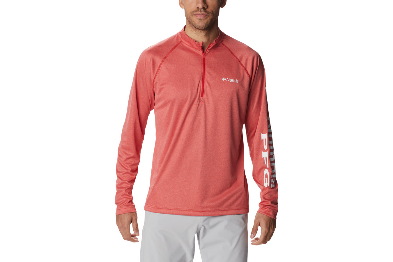 Columbia Men's Terminal Tackle Heather Quarter-Zip Long Sleeve