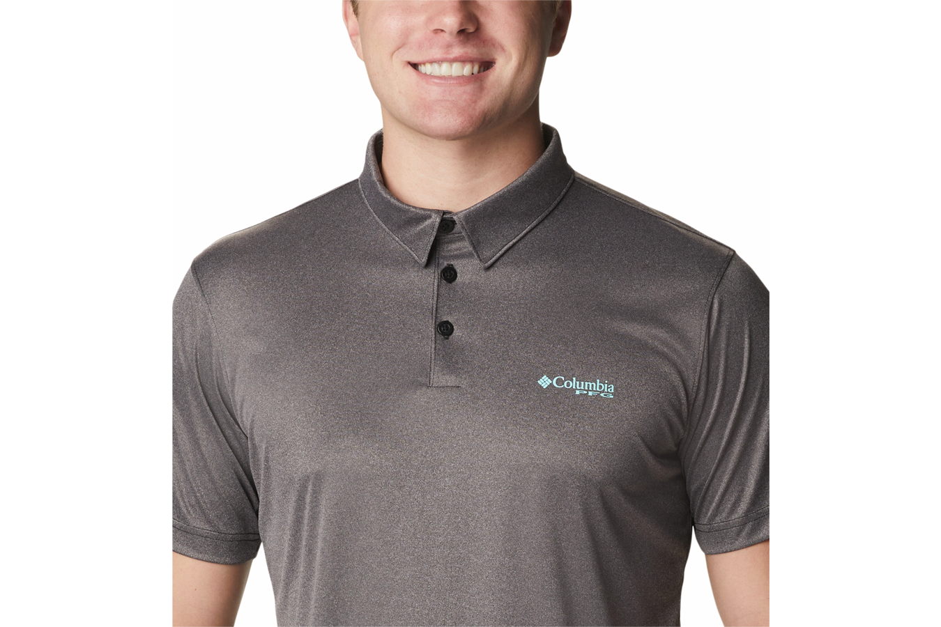 Columbia Men`s Terminal Tackle Heather Short-Sleeve Polo
