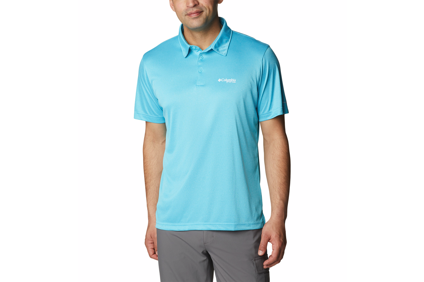 Columbia Men`s Terminal Tackle Heather Short-Sleeve Polo