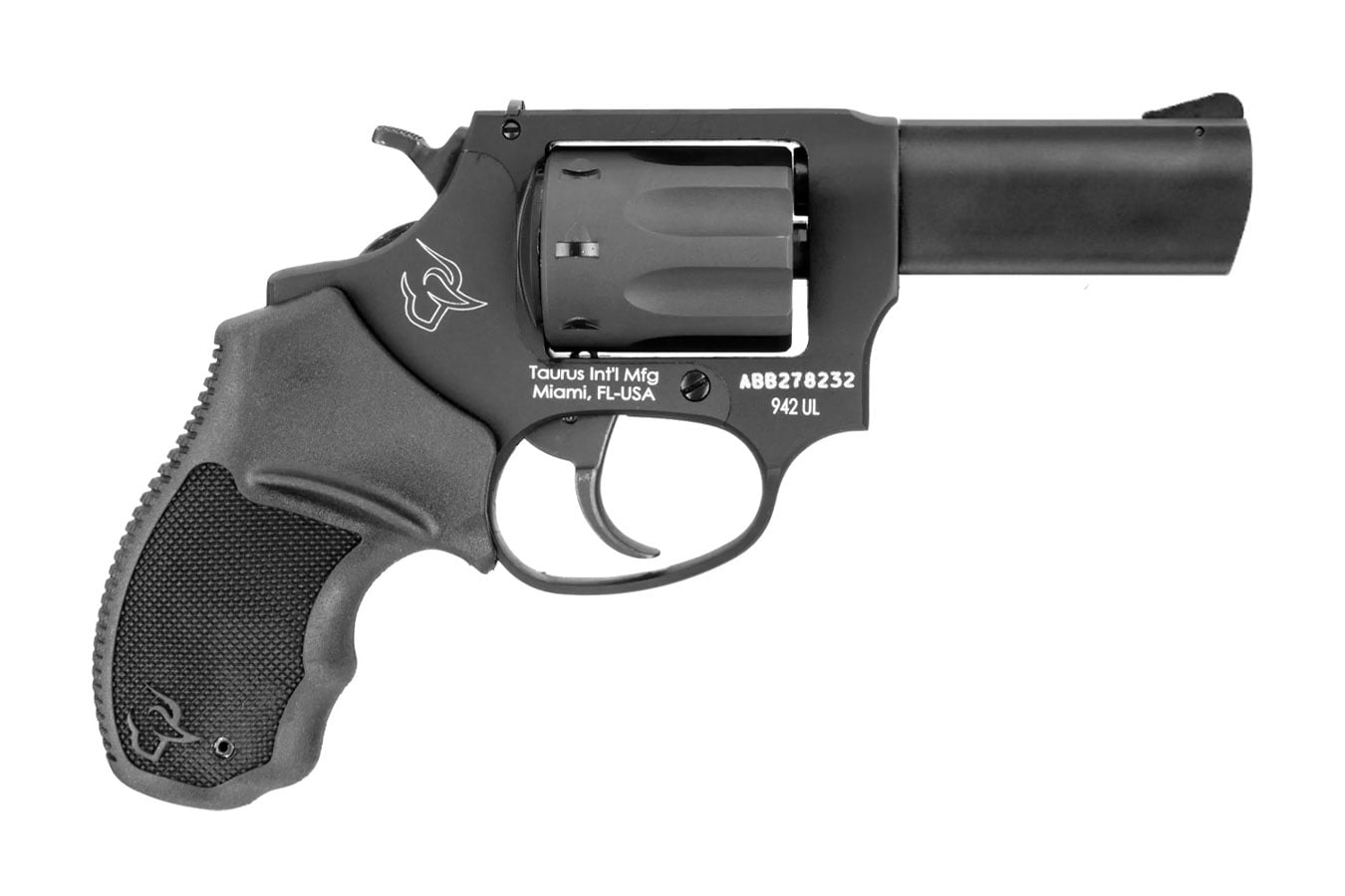 TAURUS 942 Ultra Light 22LR Matte Black Revolver with 3 Inch Barrel