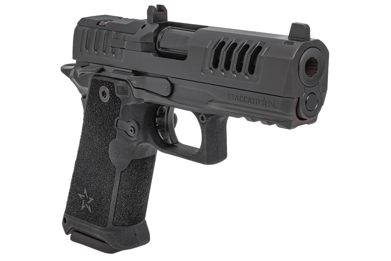 STACCATO HD P4 Duty Premium 9mm 2011 Optic Ready Pistol with Trijicon Night Sights and 3 Magazines (Glock Mag Compatible)
