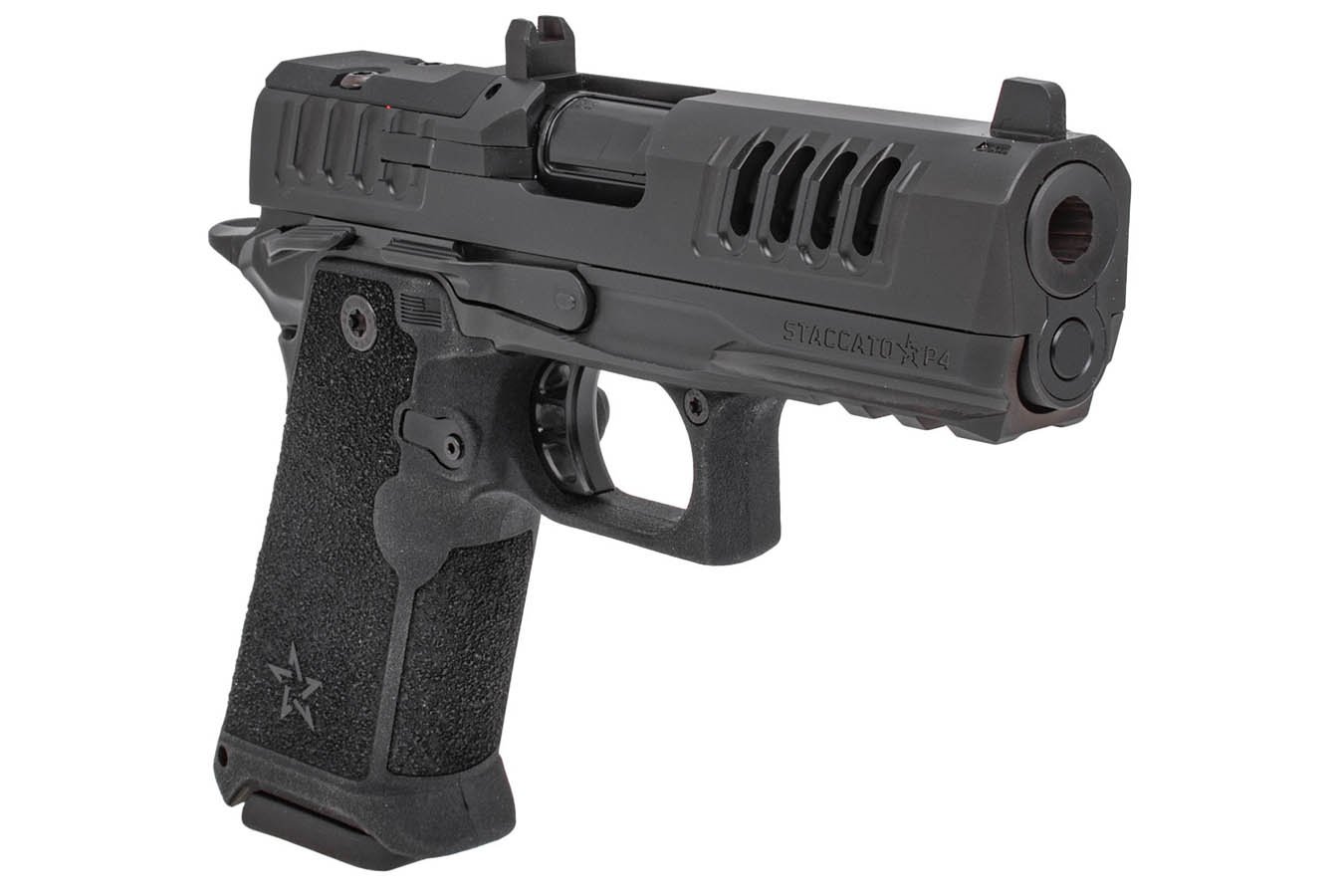 Staccato HD P4 Duty Premium 9mm 2011 Optic Ready Pistol with Trijicon Night Sights and 3 Magazines (Glock Mag Compatible)