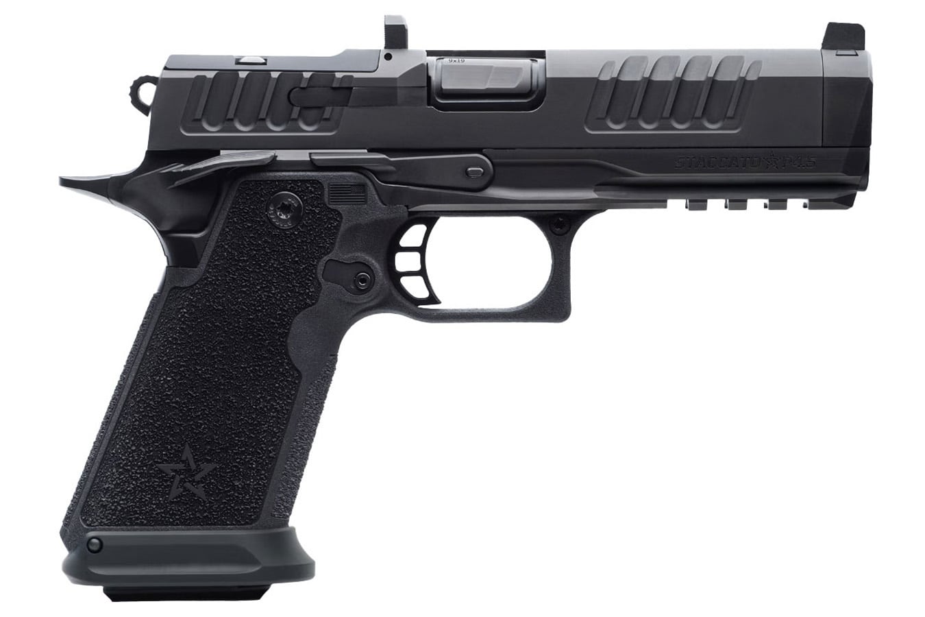 STACCATO Preferred HD P4.5 Duty 9mm Optic Ready Pistol with DLC Barrel and Trijicon Night Sights