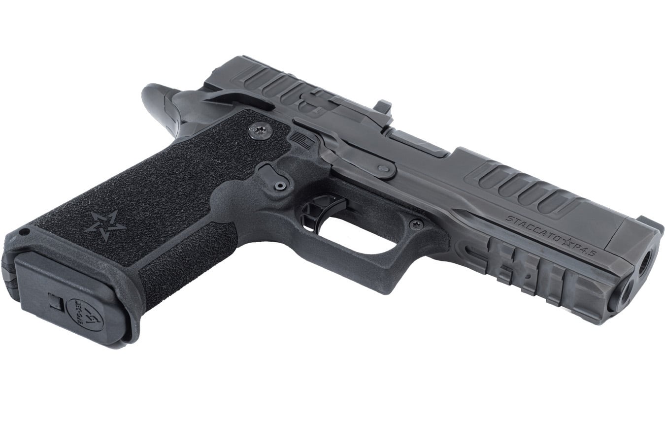 STACCATO Preferred HD P4.5 Duty 9mm Optic Ready Pistol with DLC Barrel and Trijicon Night Sights