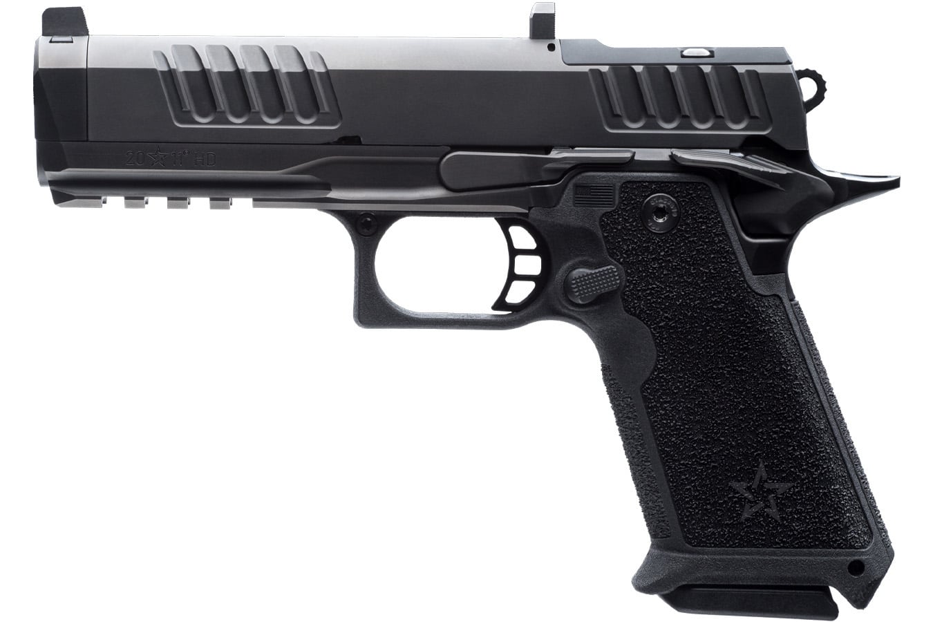 STACCATO Preferred HD P4.5 Duty 9mm Optic Ready Pistol with DLC Barrel and Trijicon Night Sights