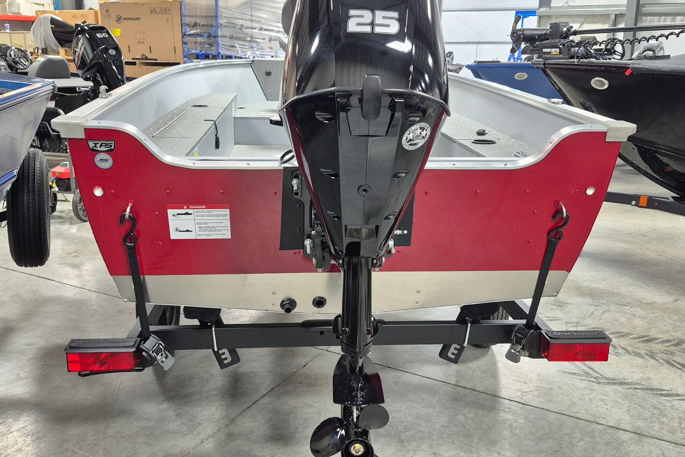 Lund 2025 1600 Fury Tiller Heritage Edition with Mercury 25 ELHPT Motor and Shorelander Trailer