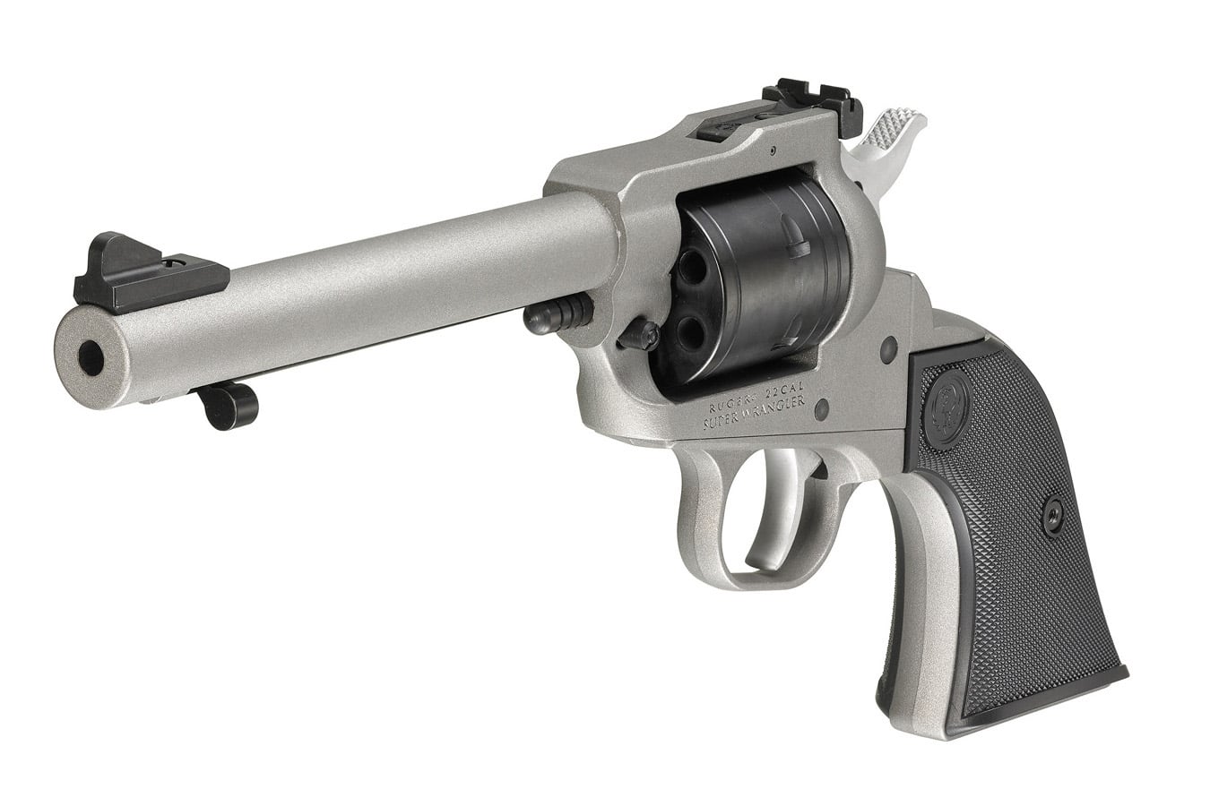RUGER Super Wrangler 22LR/22 Magnum Revolver with Silver Cerakote Finish