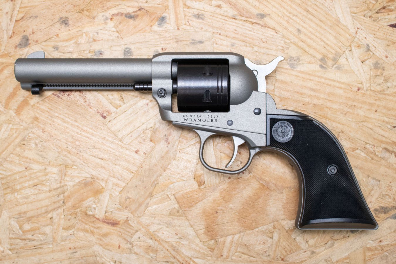 RUGER Wrangler 22LR Used Trade-In Single-Action Revolver w/Silver Cerakote Finish, Box