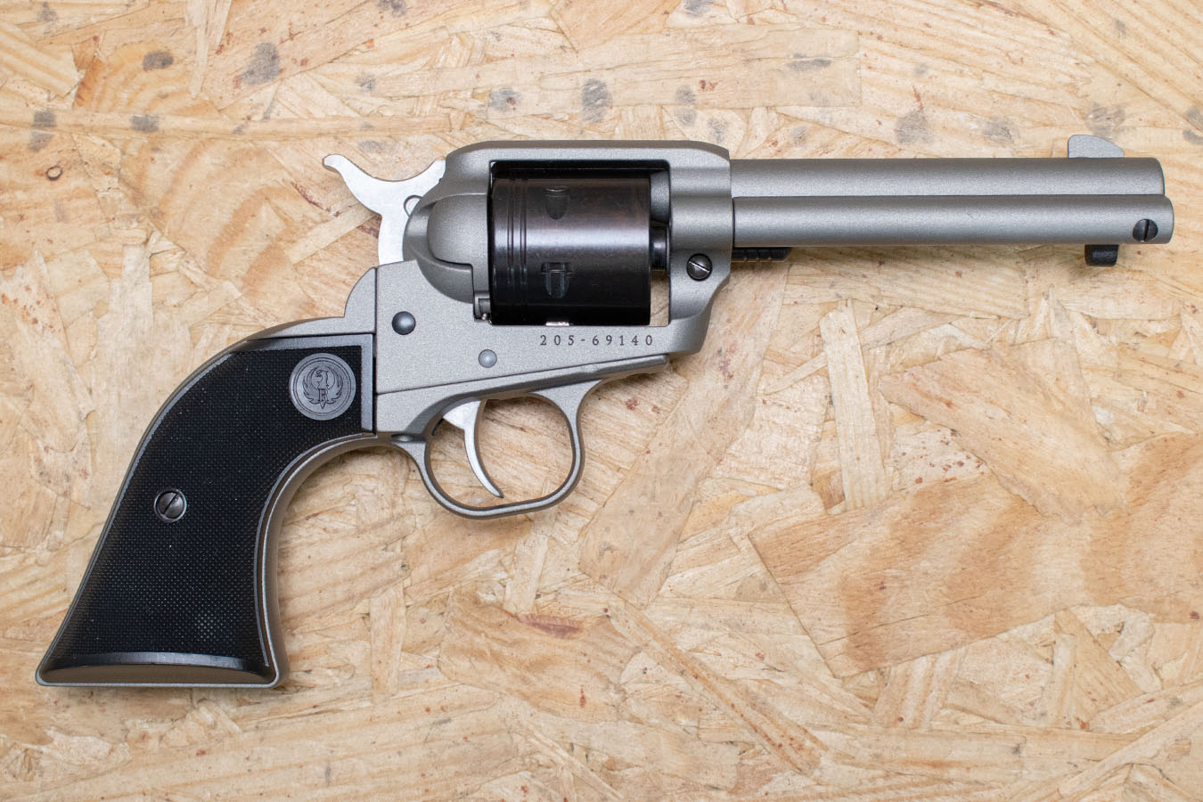 RUGER Wrangler 22LR Used Trade-In Single-Action Revolver w/Silver Cerakote Finish, Box