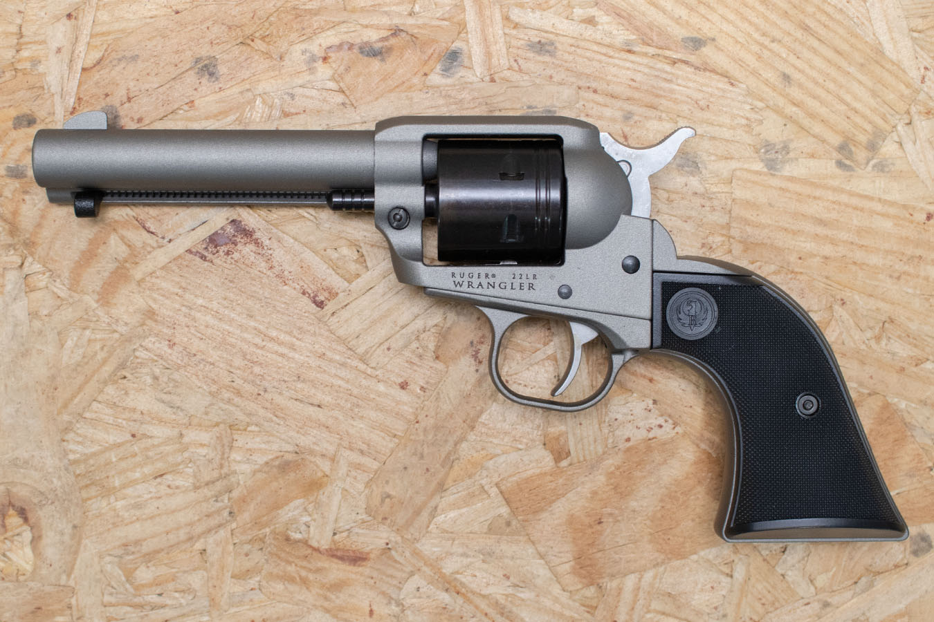 RUGER Wrangler 22LR Used Trade-In Single-Action Revolver w/Silver Cerakote Finish, Box