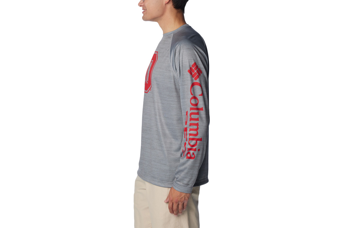Columbia Men's PFG Terminal Tackle Heather Long Sleeve Shirt - Ohio State