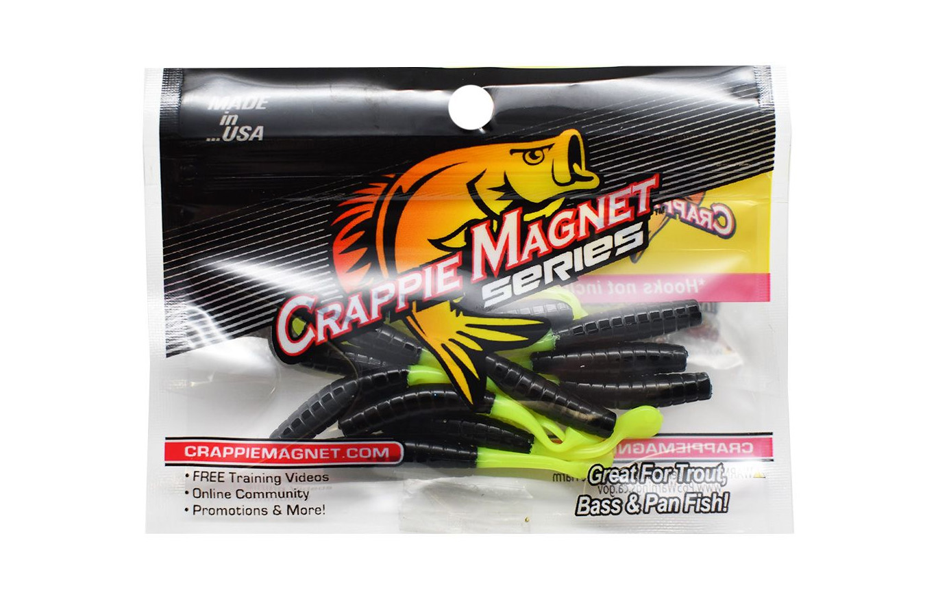CRAPPIE MAGNET Tiny Dancer 8 Piece Pack  Black-Chartruese
