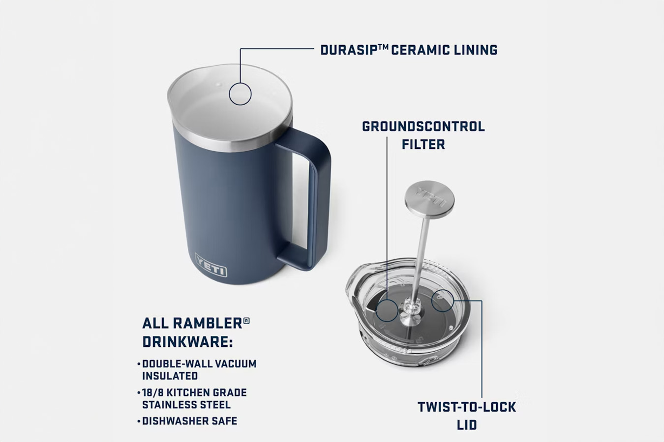 YETI COOLERS 34oz French Press
