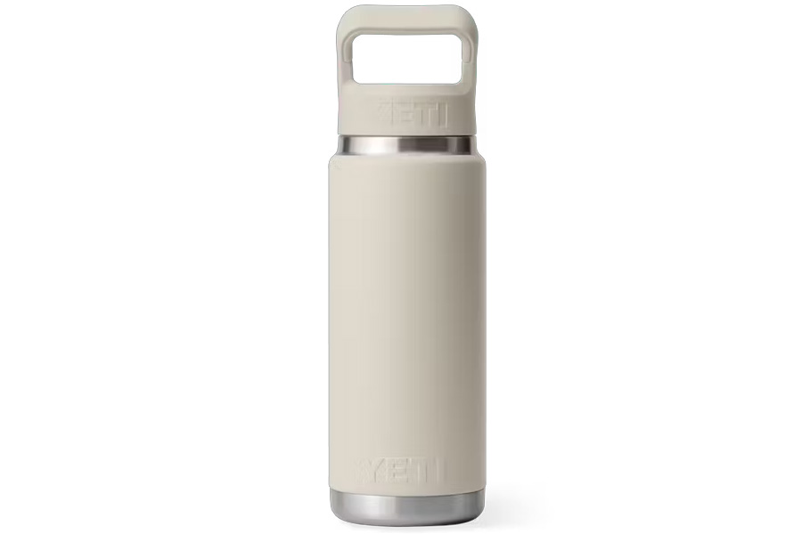 YETI 26 Oz Rambler Water Bottle with Color Match Straw Cap Taupe