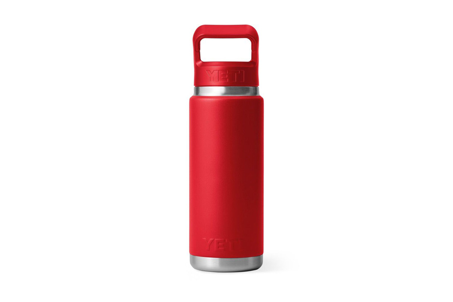 YETI Rambler 26oz Water Bottle with Straw Rescue Red