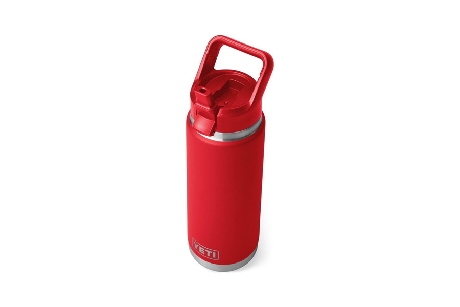 YETI Rambler 26oz Water Bottle with Straw Rescue Red