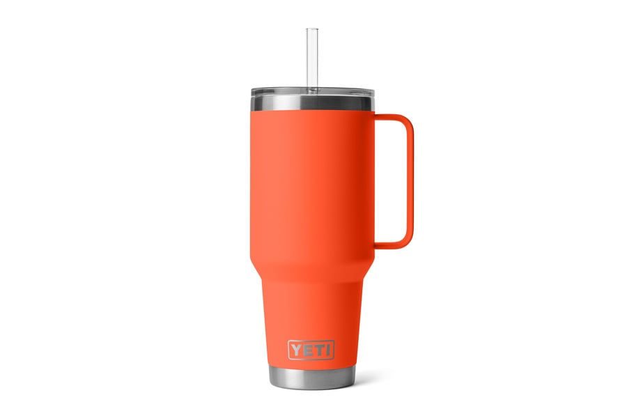 YETI COOLERS Rambler 42oz Mug with Straw Lid Papaya
