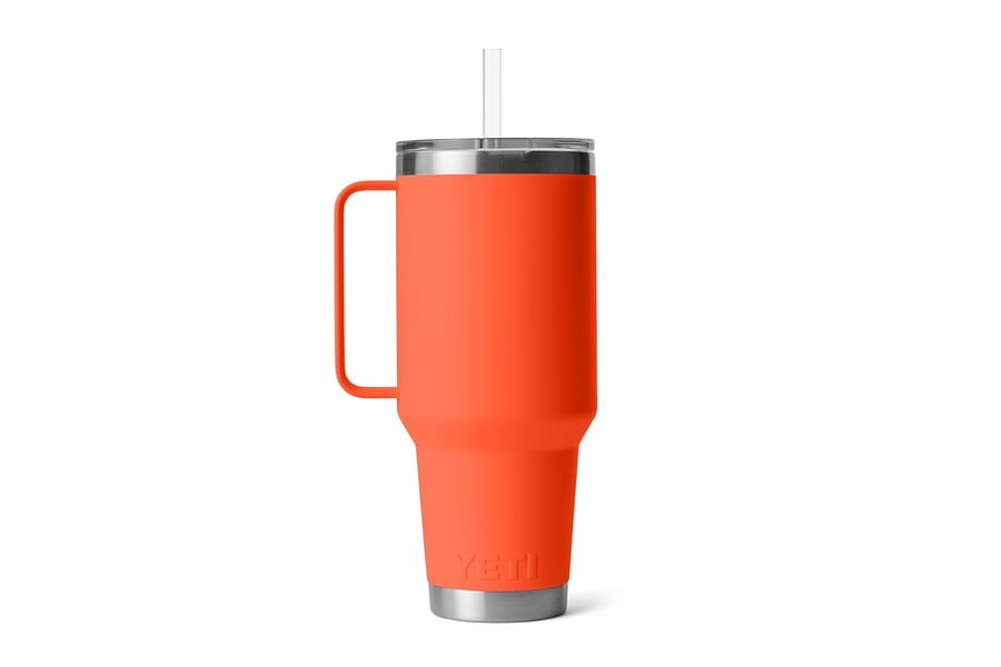 YETI COOLERS Rambler 42oz Mug with Straw Lid Papaya
