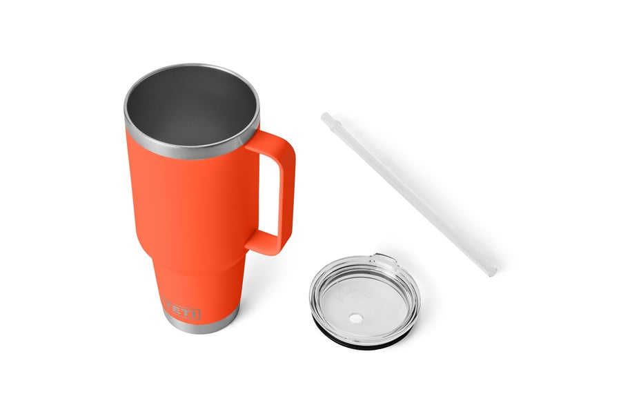 YETI COOLERS Rambler 42oz Mug with Straw Lid Papaya