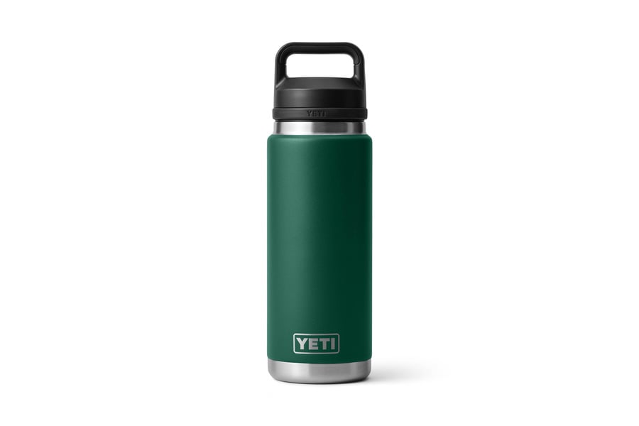 YETI COOLERS Rambler 26oz Bottle with Chug Cap Black Forest Green