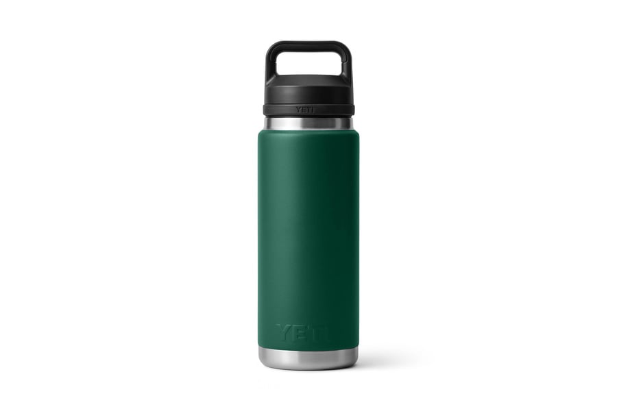 YETI COOLERS Rambler 26oz Bottle with Chug Cap Black Forest Green
