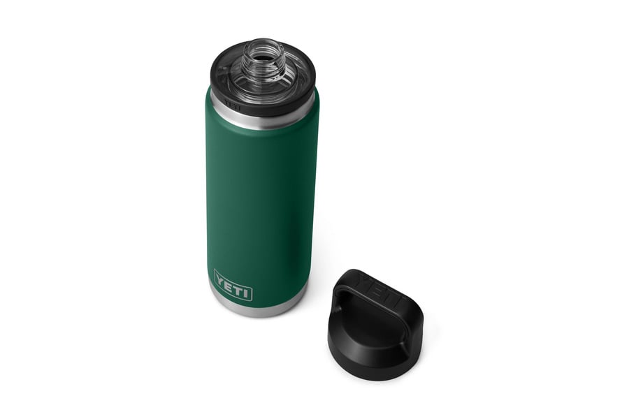 YETI COOLERS Rambler 26oz Bottle with Chug Cap Black Forest Green