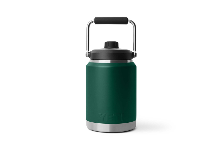 YETI COOLERS Rambler Half Gallon Jug Black Forest Green