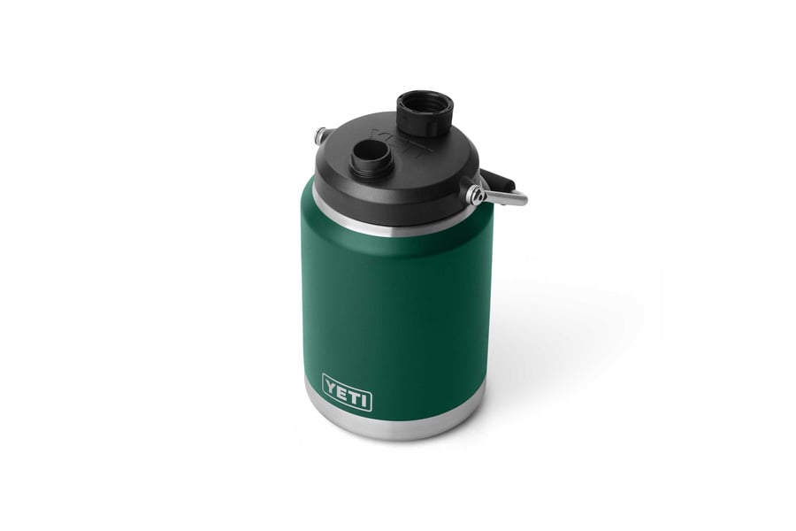 YETI COOLERS Rambler Half Gallon Jug Black Forest Green