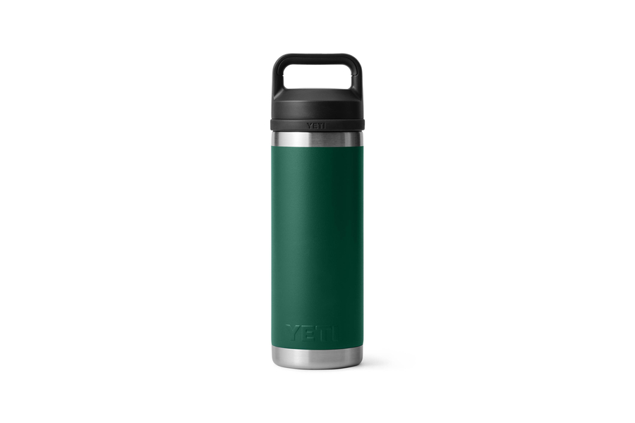 YETI COOLERS Rambler 18 oz Bottle with Chug Cap Black Forest Green